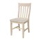 International Concepts 36 in.Round Extension Dining Table with 12 in.Leaf and 2 Dining Chairs in Unfinished - 3 Piece Set K-36RXT-23B-C61-2 - alternate 3